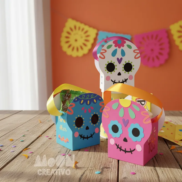 Cajas Calavera halloween Digital para imprimir