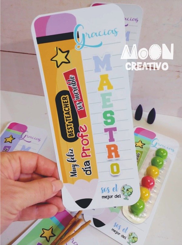 6 Tarjetas Día del Maestro